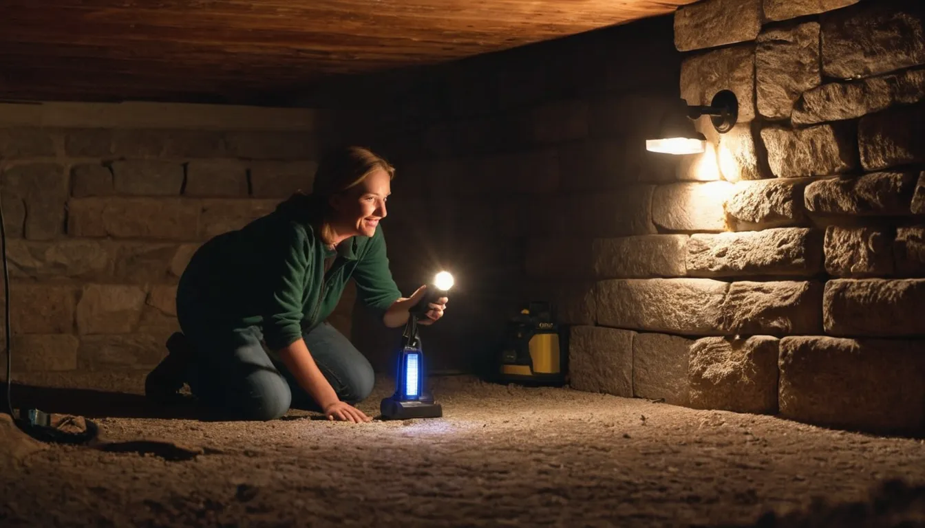 A provider inspecting a basement foundation in an older the Estell Manor area home